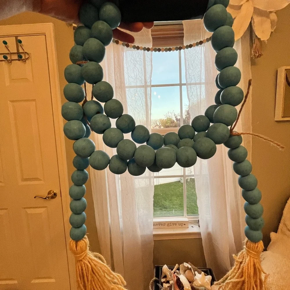 Bundle- Wood Bead Tassel Garland Wooden 72 inch 6 ft - Picture 2 of 12